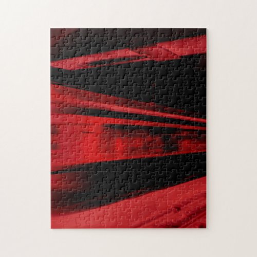 Modern cool motion concept in red and black jigsaw puzzle