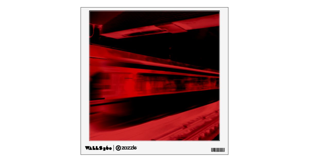 Modern, cool motion concept in red and black wall decal Zazzle