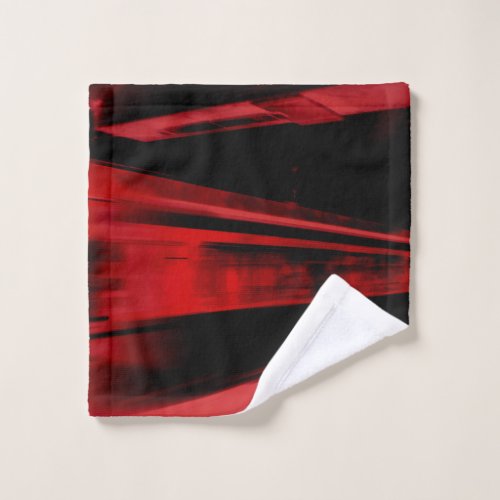 Modern cool motion concept in red and black wash cloth