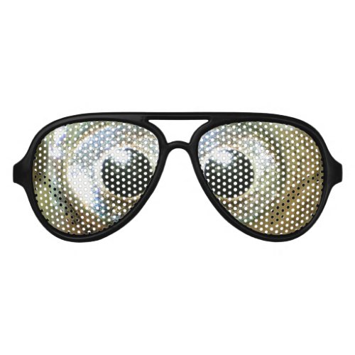 modern cool nerdy crazy crossed eyed goldfish eyes aviator sunglasses