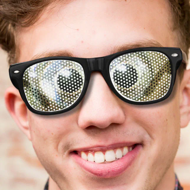 modern cool nerdy crazy crossed eyed goldfish eyes retro