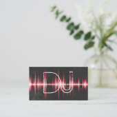 Modern Cool Professional DJ Business Card (Standing Front)