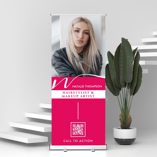 Modern Cool Roll Up Event Signage With QR Code Retractable Banner (Creator Uploaded)