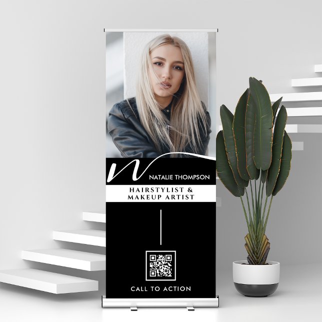 Modern Cool Roll Up Event Signage With QR Code Retractable Banner (Creator Uploaded)