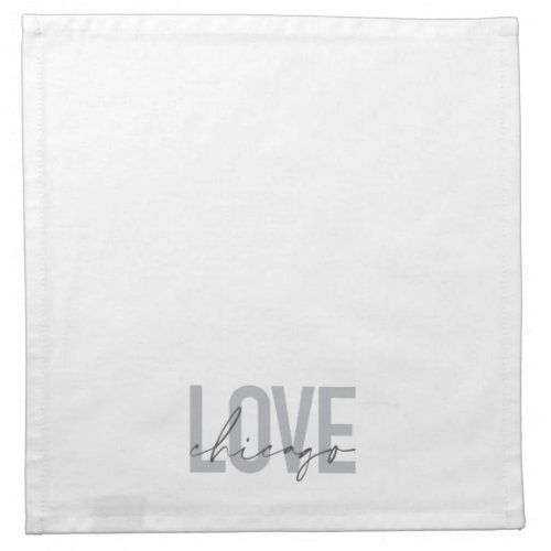 Moderncool simple minimal design Love Chicago Cloth Napkin