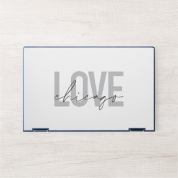 Modern,cool, simple, minimal, design Love Chicago HP Laptop Skin