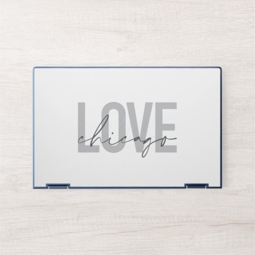 Moderncool simple minimal design Love Chicago HP Laptop Skin