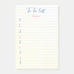Modern Cool Stripred To Do List Post-it Notes