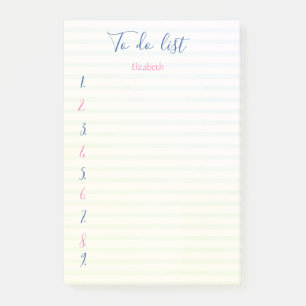 Modern Cool Stripred To Do List Post-it Notes