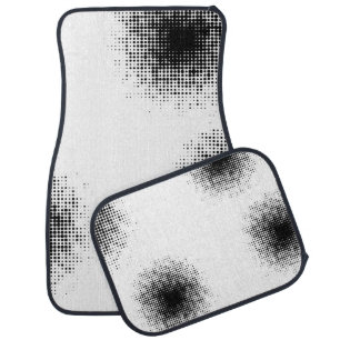 Modern, cool trendy abstract halftone dots pattern car floor mat