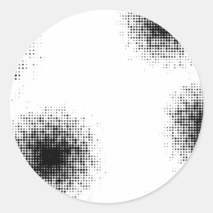 Modern, cool trendy abstract halftone dots pattern classic round sticker