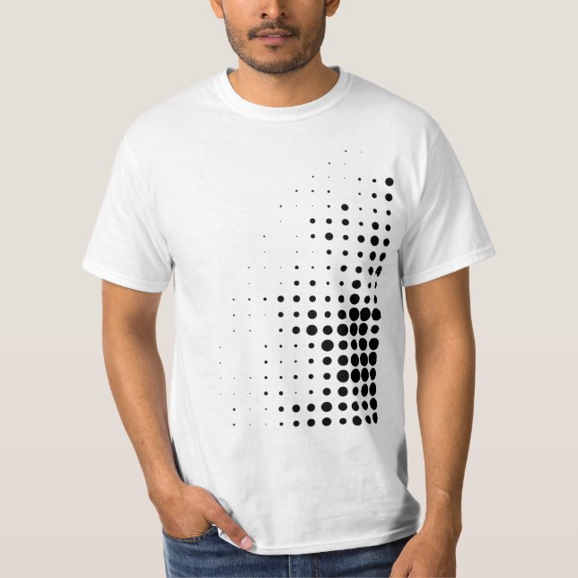 Modern, cool trendy abstract halftone dots pattern T-Shirt (Front)