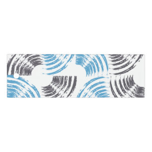 Modern, cool, trendy blue abstract brush strokes ruler