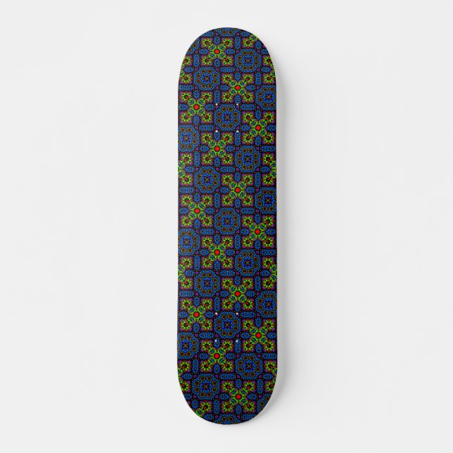 Modern Cool & Trendy Dot Art Skateboard (Front)
