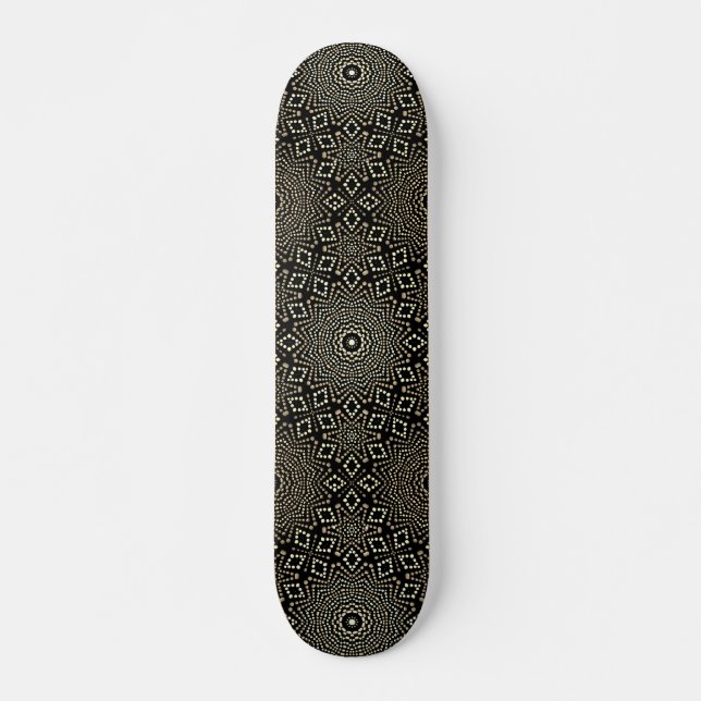 Modern Cool & Trendy Dot Art Skateboard (Front)