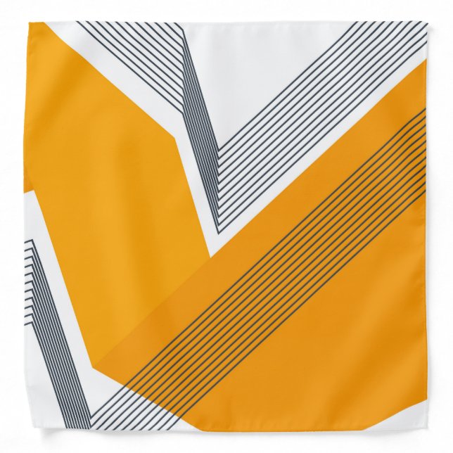 Modern, cool, trendy, urban, simple geometric art bandana (Front)