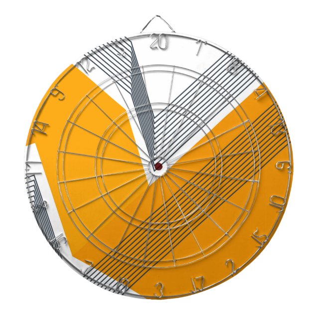 Modern, cool, trendy, urban, simple geometric art dart board (Front)