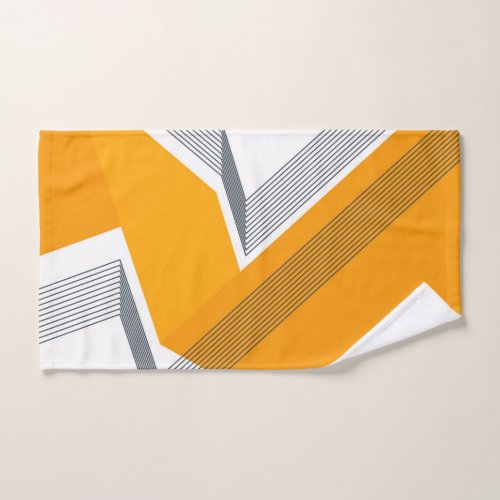 Modern cool trendy urban simple geometric art hand towel 
