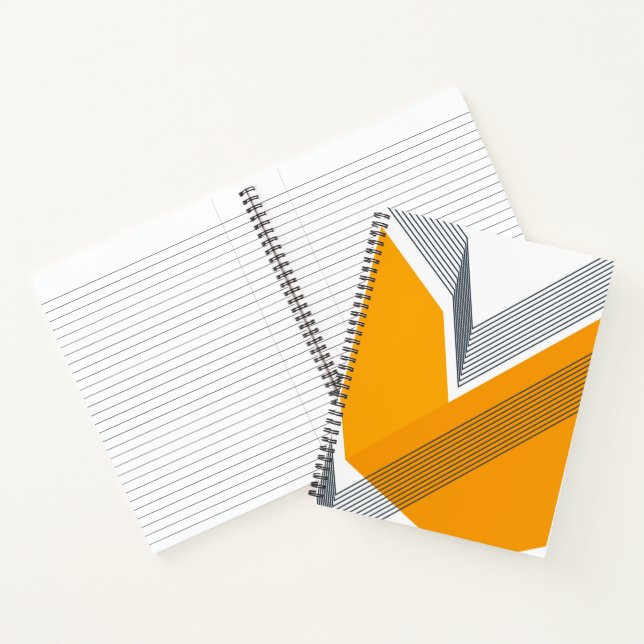 Modern, cool, trendy, urban, simple geometric art notebook (Inside)