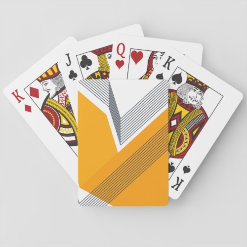 Modern cool trendy urban simple geometric art poker cards