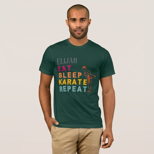 Modern Cool Typography  Martial Arts Karate  T-Shirt (Front Full)