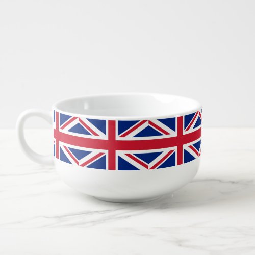 modern cool union jack flag london fashion soup mug