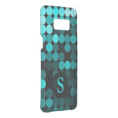 Modern Cool Unique Turquoise Dots Pattern Monogram Uncommon Samsung Galaxy Case (Back/Right)