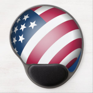 Modern, Cool United States of Americ Flag Globe Gel Mouse Pad