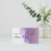 *~* Modern Cool Watercolor Magenta Lavender Blue Business Card (Standing Front)