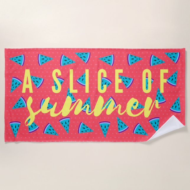 Modern Cool Watermelon Summer Beach Towel (Front)