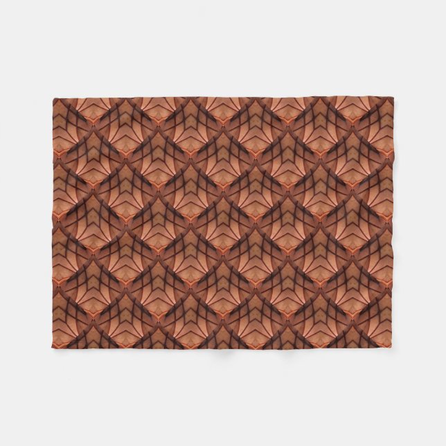 Modern Copper Colored Pattern 034 Fleece Blanket (Front (Horizontal))