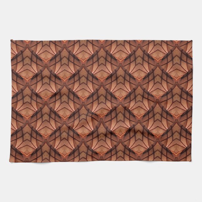 Modern Copper Colored Pattern 034 Towel (Horizontal)