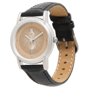 Modern Copper Metal Bee Coin Watch
