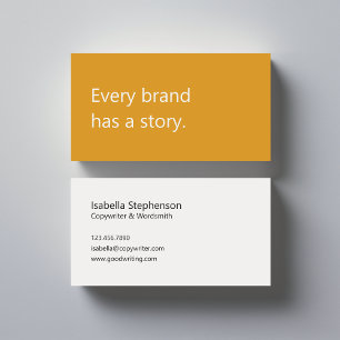Modern Copywriter Freelance Writer Business Card