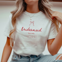 Modern Coquette Bow Bridesmaid's Name Bachelorette