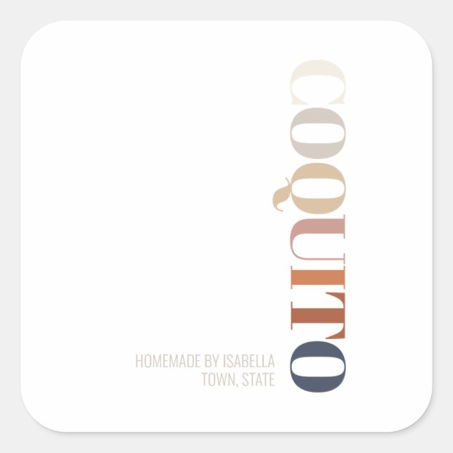 Modern Coquito Christmas Square Sticker (Front)
