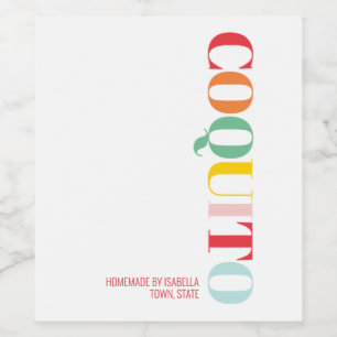 Modern Coquito Christmas Wine Label