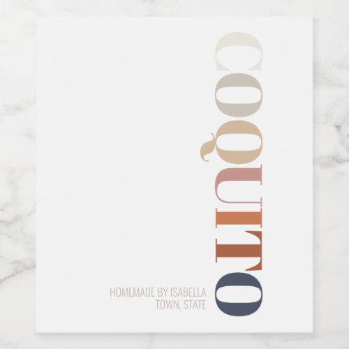 Modern Coquito Christmas Wine Label