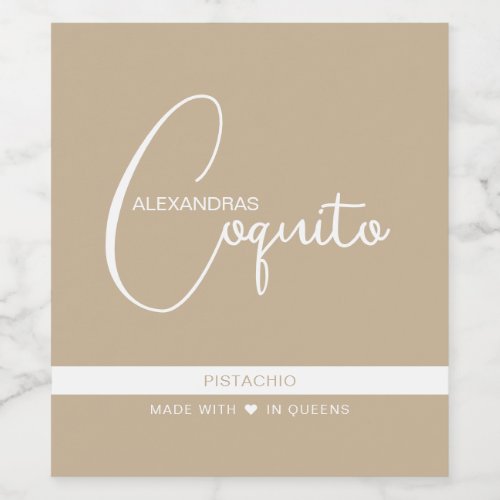 Modern Coquito Food and Beverage Label Set