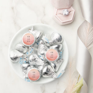 Modern Coral Coastal Chic Elegant Wedding Hershey®'s Kisses®