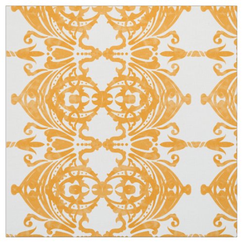 Modern Coral Floral Custom Fabric