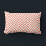 Modern Coral Herringbone Pattern Lumbar Pillow<br><div class="desc">Bring modern style to your patio or garden with this chic coral herringbone pattern design. The clean geometric stripes and fresh coral hue create a contemporary look that brightens any outdoor space. Perfect for patio furniture, garden seating, or balcony decor, this stylish outdoor accent adds a pop of color while...</div>