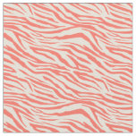Modern Coral Ivory Zebra Pattern Fabric