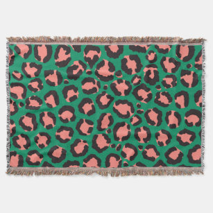 Monogrammed Hot Pink Leopard Fleece Throw Blanket – Marietta