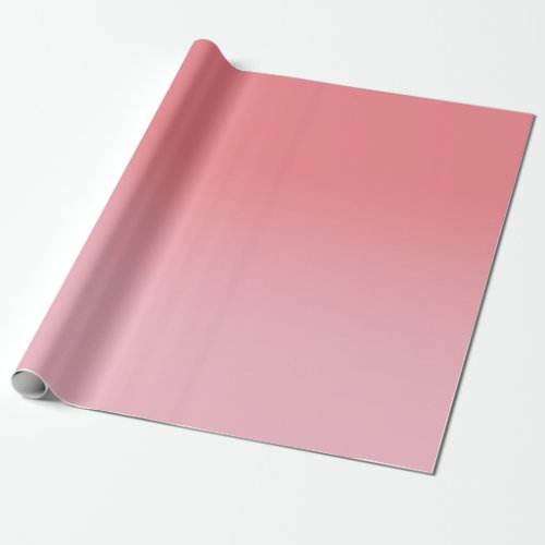 Modern Coral Pink Ombre Wrapping Paper