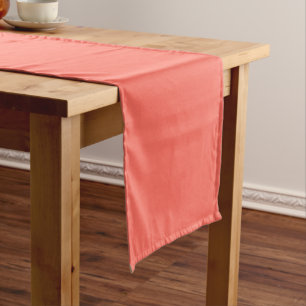 Modern Coral pink Plain Solid Color Short Table Runner