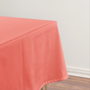 Modern Coral pink Plain Solid Color Tablecloth