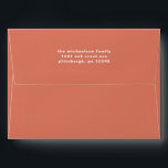 Modern Coral Return Address Christmas Holiday Envelope<br><div class="desc">Modern coral orange and white return address Christmas holiday envelope. Please view this collection for coordinating Christmas cards and trendy mailing accessories.</div>