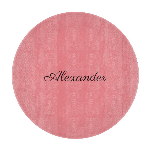 Modern Coral template,  Black Script   Cutting Boa Board (Front)