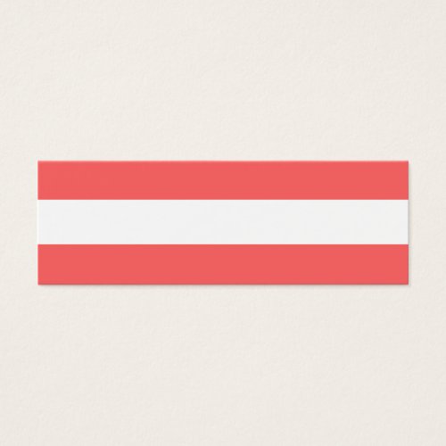 Modern Coral White Stripes Pattern Business Card
